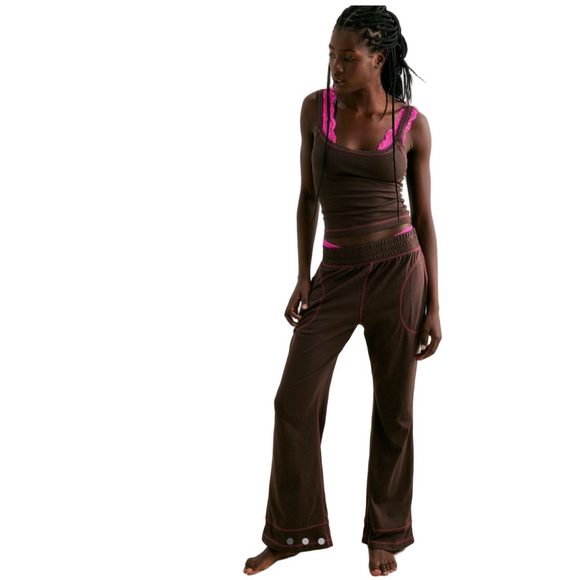 NWT Free People Favorite Things Brown Loungewear Set - Picture 1 of 8